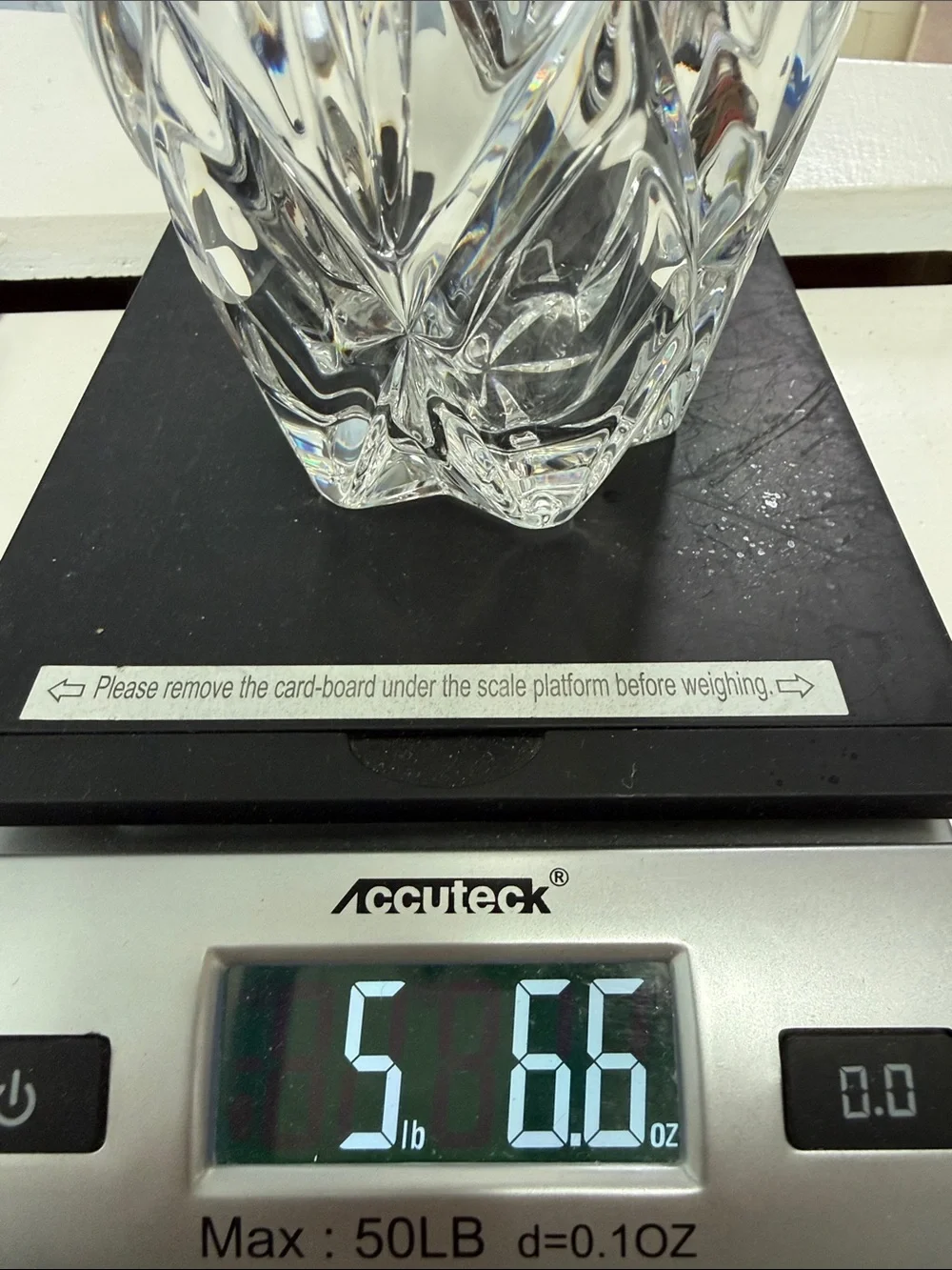 Gorham Lady Ann Clear Cut Crystal Flower Vase